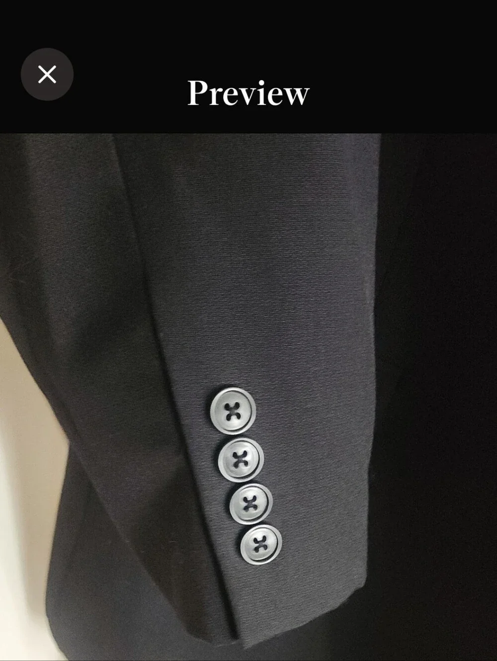 Pronto Uomo Men's Black Sport Jacket Pockets Wool Blend Button Close Sz 43R